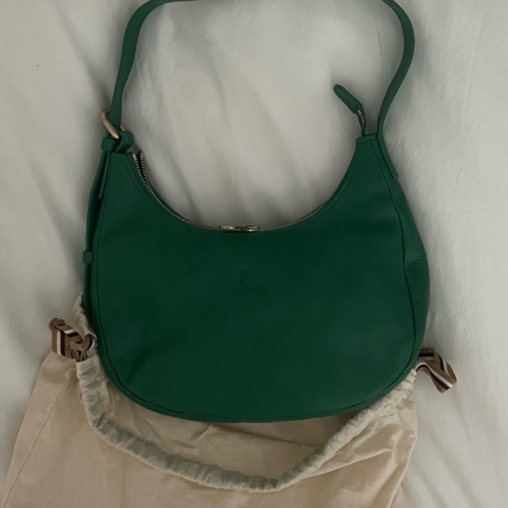NWT Il Bisonte Belcanto Vacchetta Leather Shoulder Bag - Picture 6 of 13